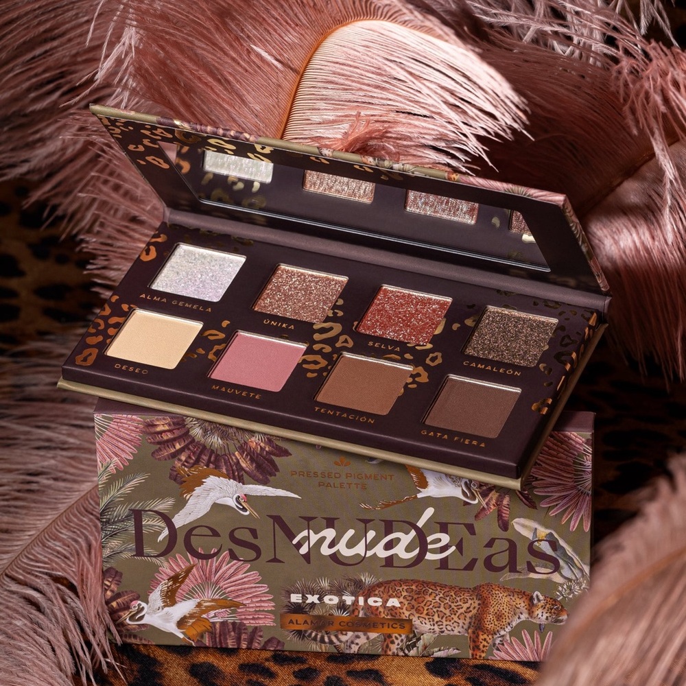 ☀️ DESNUDEAS EXOTICA PRESSED PIGMENT EYE SHADOW PALETTE BY ALAMAR COSMETICS